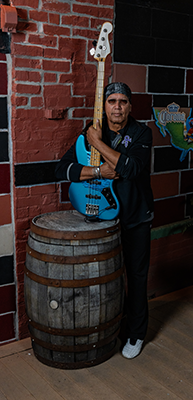 Will Glasper plays bass guitar for the Good Bad and the Funky