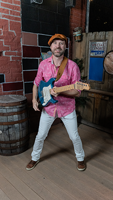 Will Hutchinson plays guitar for the Good Bad and the Funky